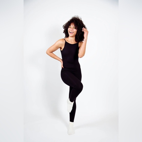 Manners London Santai Jumpsuit Stretch Cotton Black Size XL EUC - Picture 1 of 11